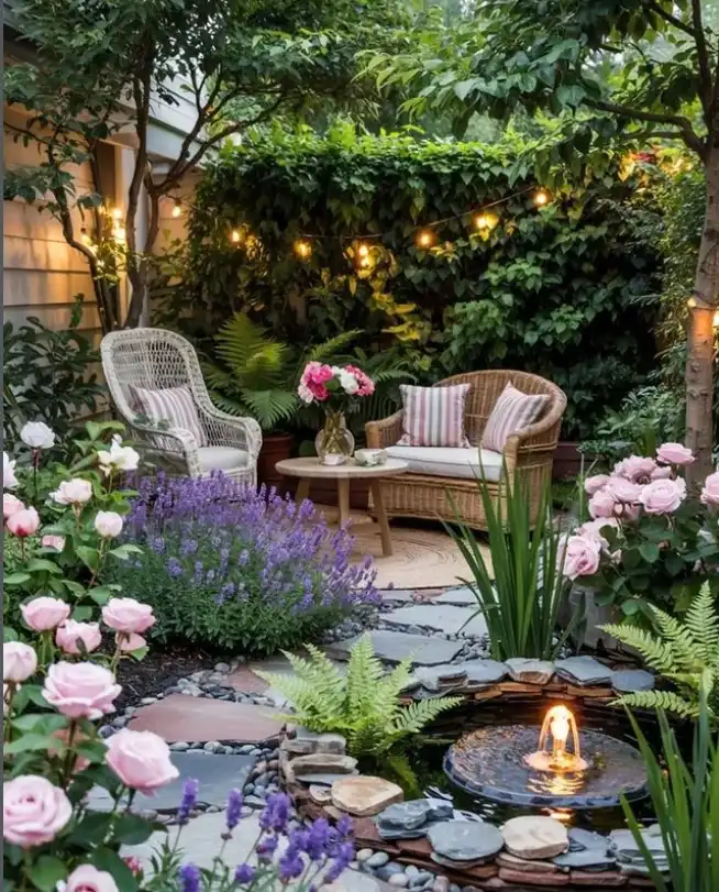 backyard garden ideas colorful flower garden corner design