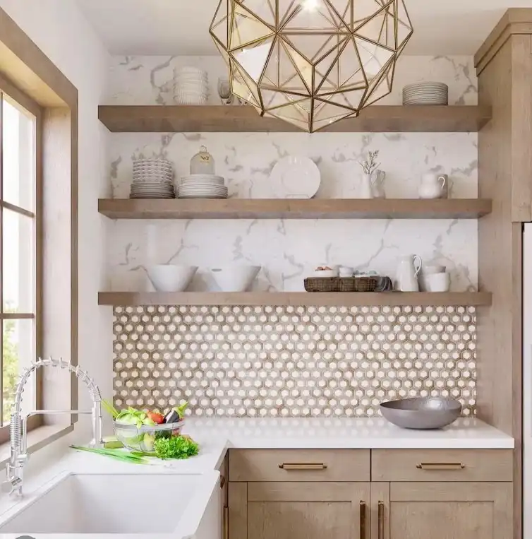 geometric patterned kitchen wall tile ideas stylish backsplash design