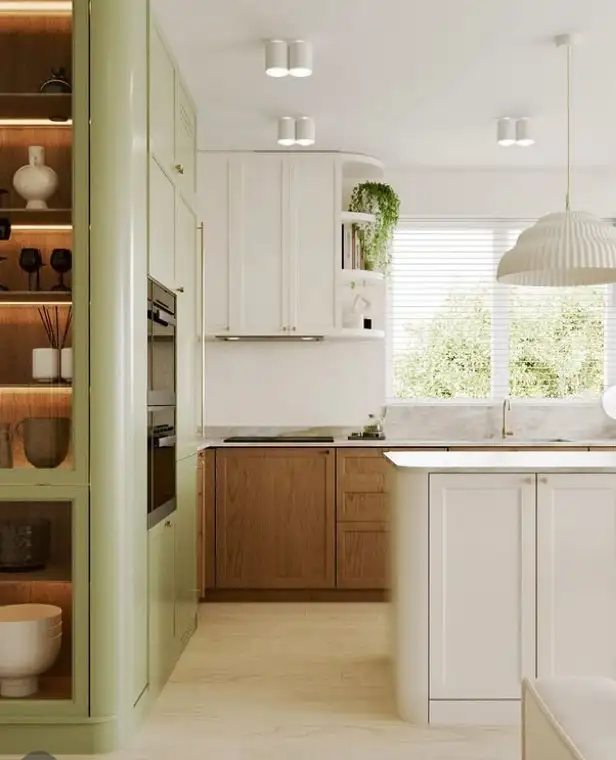 minimalist blank kitchen wall with simple decor clean modern kitchen interior design