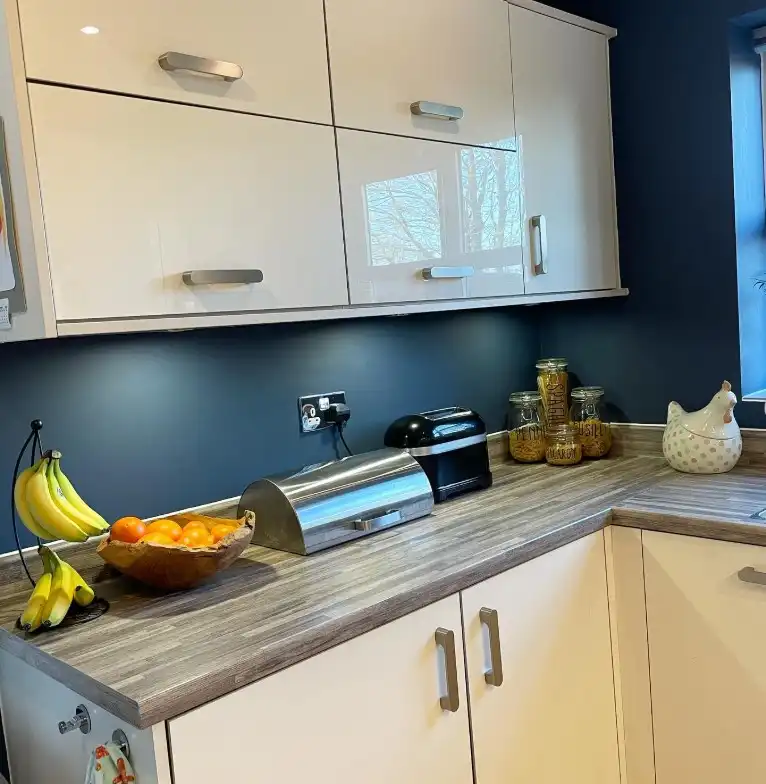 navy blue kitchen wall paint ideas bold accent kitchen wall