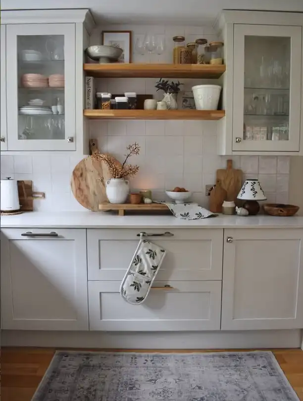 open kitchen wall shelf ideas above counter storage solution