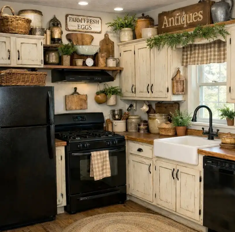 rustic wood sign farmhouse kitchen wall decor simple cozy wall design