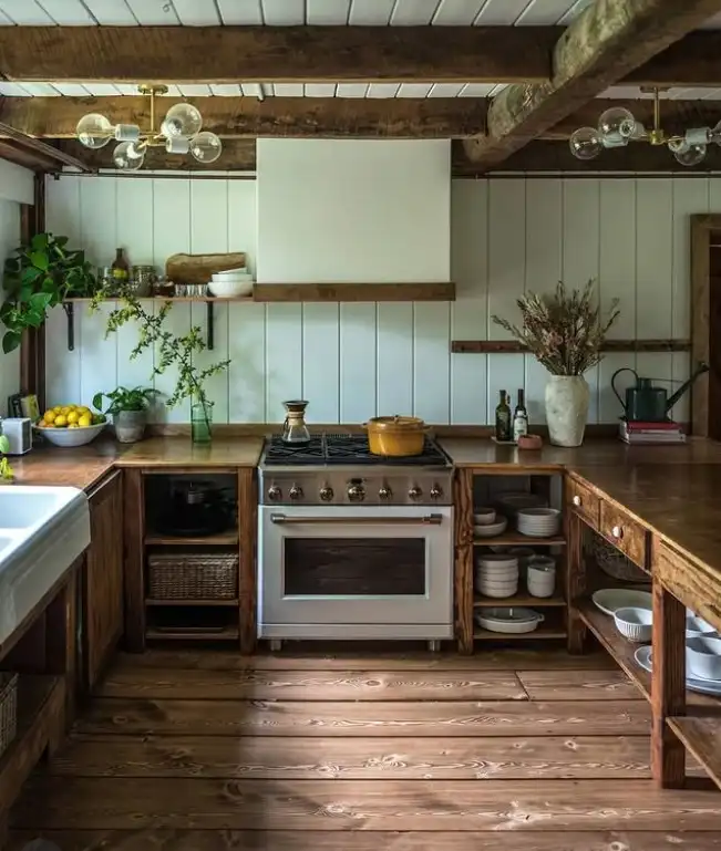 rustic wooden kitchen wall shelf ideas farmhouse kitchen storage