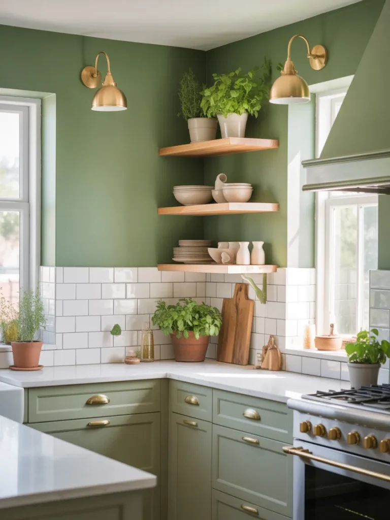 sage green kitchen wall paint ideas natural kitchen design