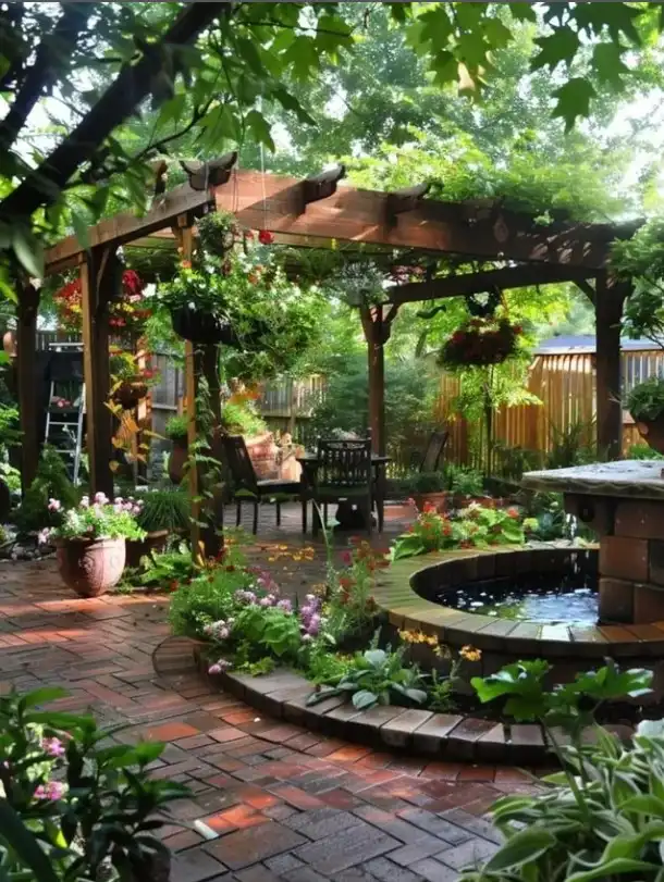 backyard garden ideas small backyard fountain water feature