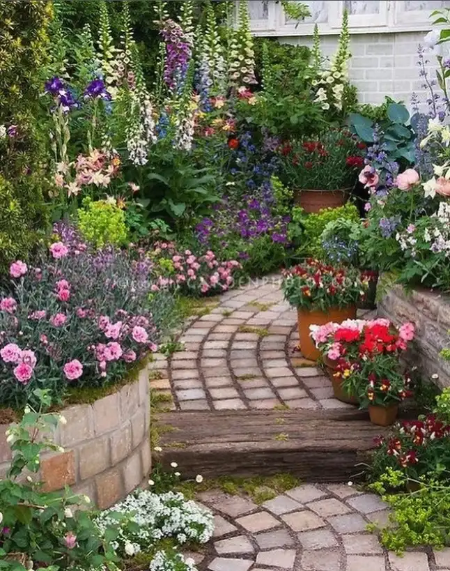rustic garden ideas stone pathway with natural garden walkway