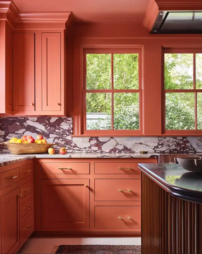 terracotta kitchen wall paint ideas warm rustic kitchen