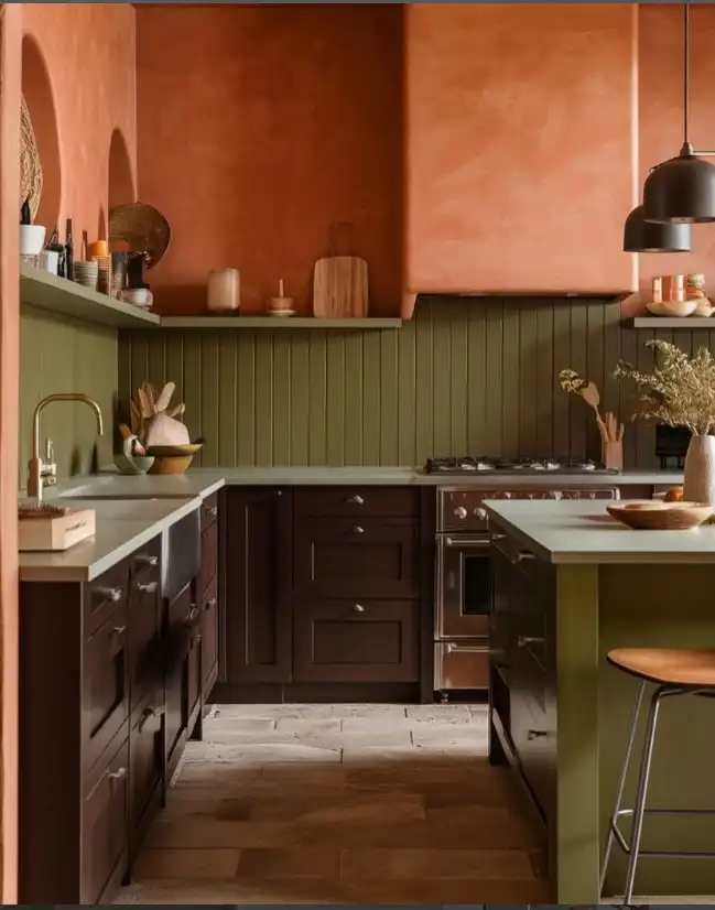 kitchen wall color ideas terracotta rustic kitchen wall