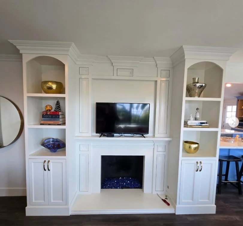 built-in cabinet tv wall ideas for organized living room