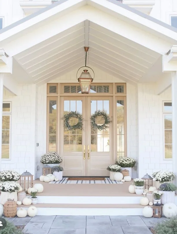 townhouse front porch with clean organized uncluttered look