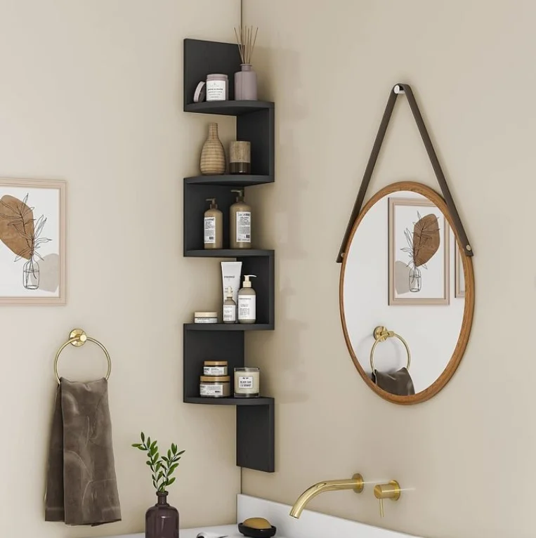 bathroom wall shelf ideas with corner wall shelves small bathroom