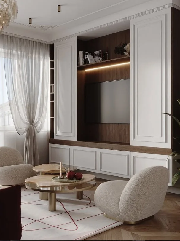 hidden tv wall ideas clean stylish modern living room