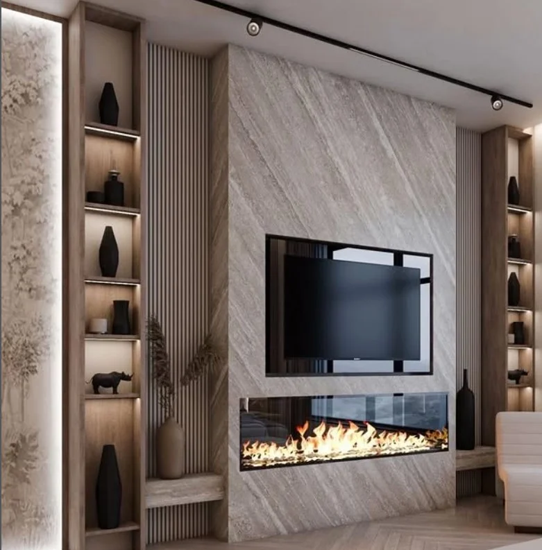 marble fireplace wall ideas with tv elegant living room