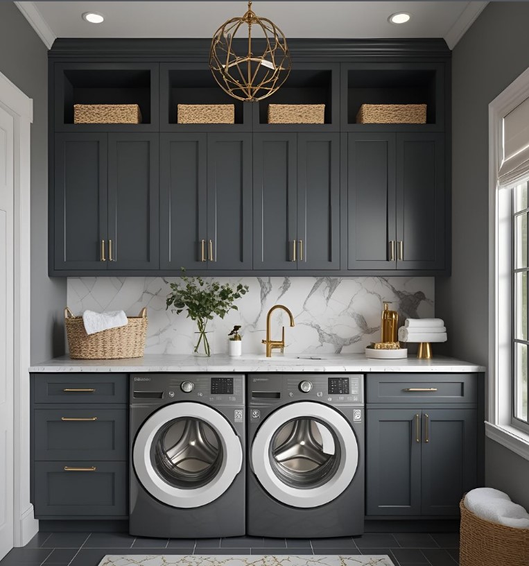 marble look laundry room wall tile ideas luxury style