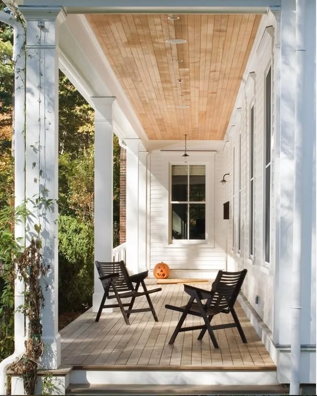 small side porch with minimal furniture clean design