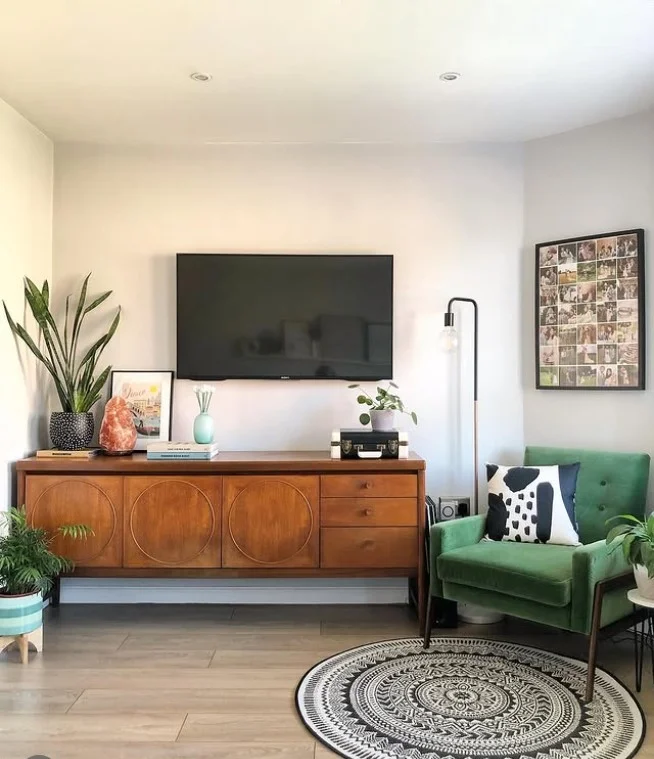 minimalist wall mounted tv wall ideas clean modern living room