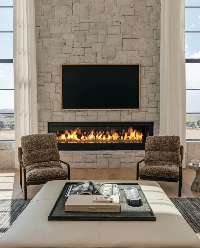 neutral tone fireplace wall ideas with tv calm living room