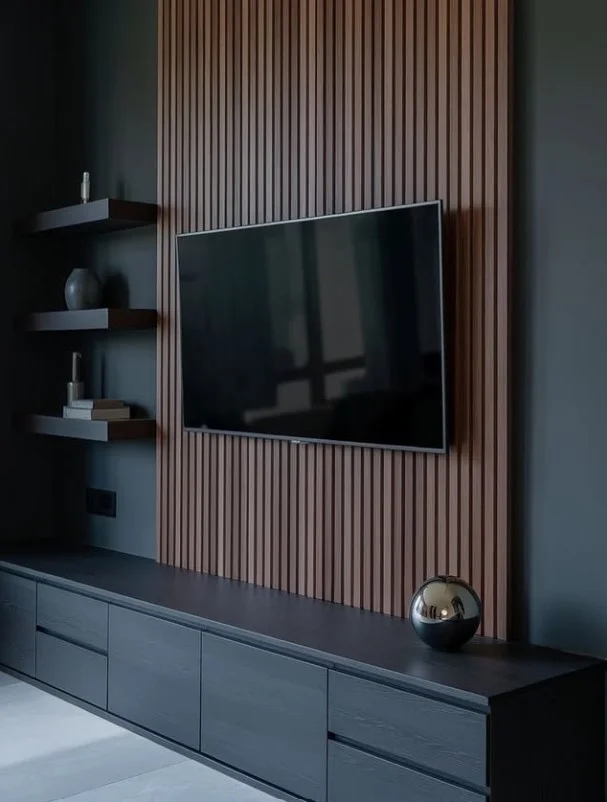 textured panel wall mounted tv wall ideas stylish surface