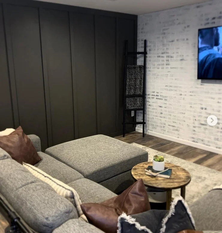 vertical panel wall mounted tv wall ideas small space