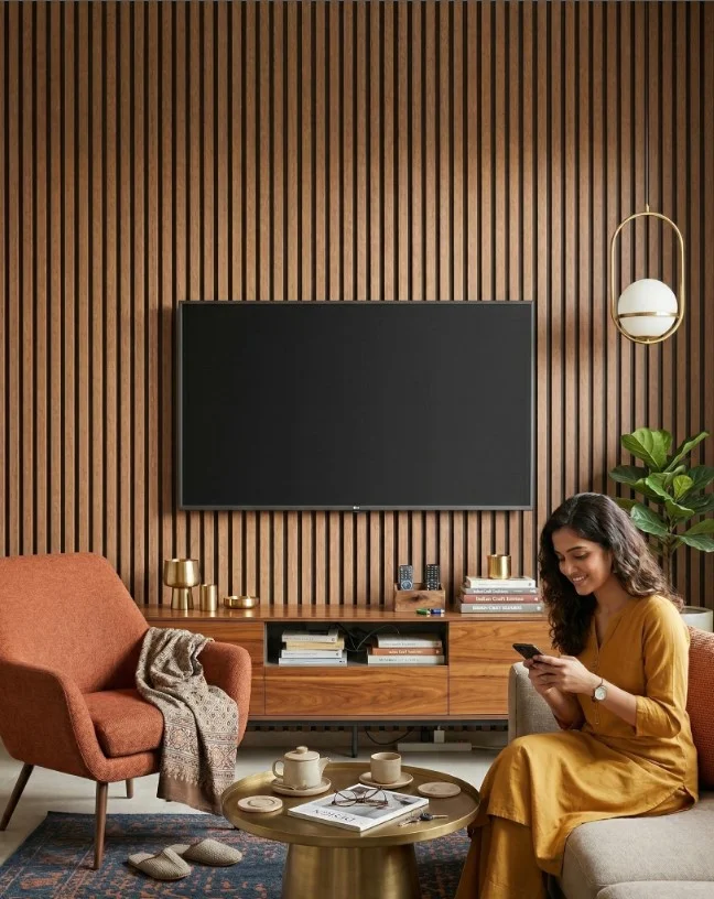 wooden panel wall mounted tv wall ideas cozy design
