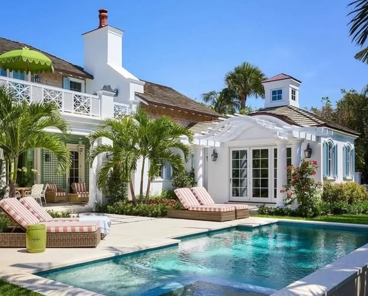 modern above ground pool backyard resort style