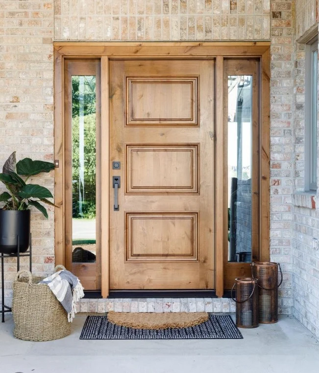 black front door hardware modern exterior design