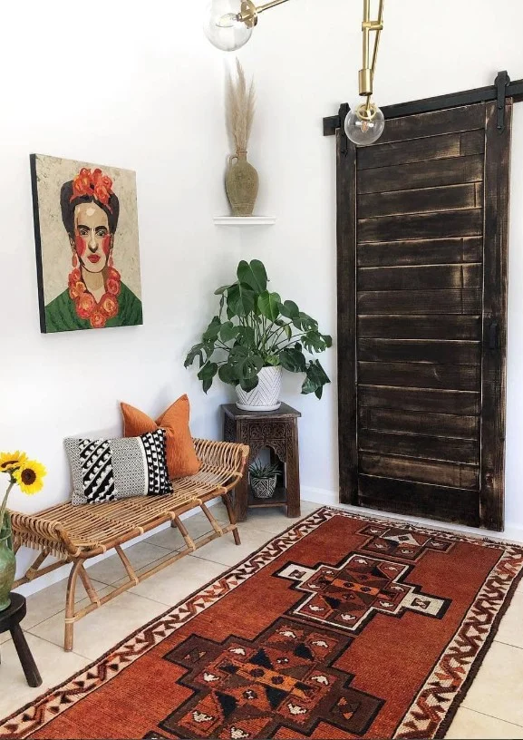 enclosed front porch with soft area rug cozy entry design