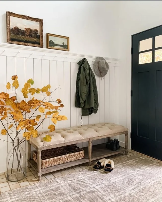 enclosed front porch with wall art modern decor style