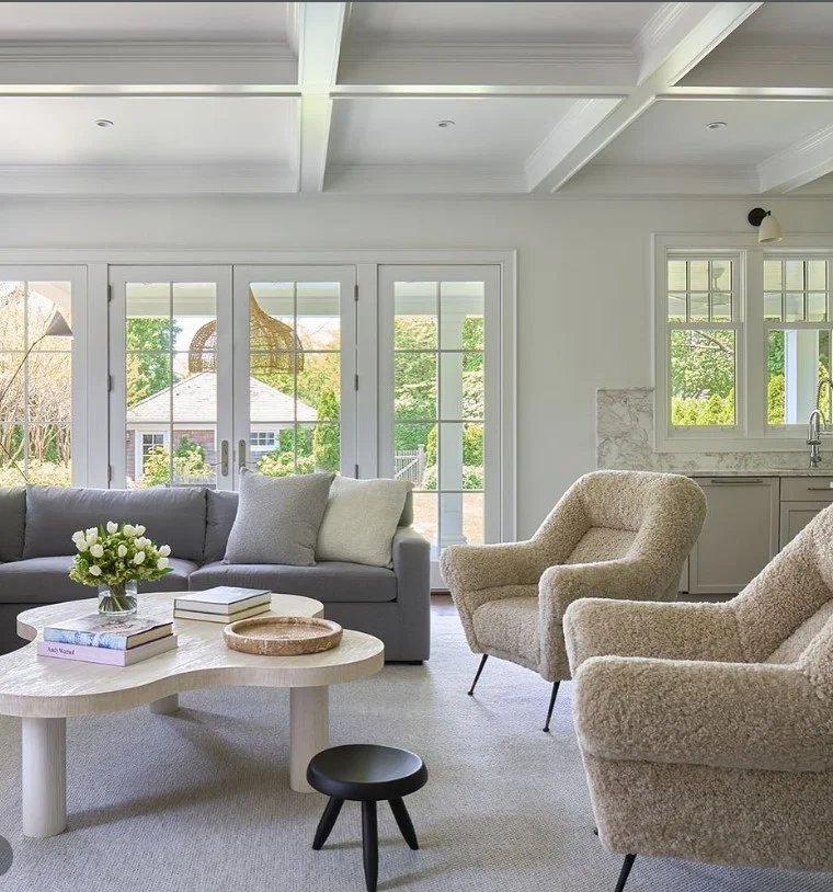 feature ceiling design in luxury family room addition