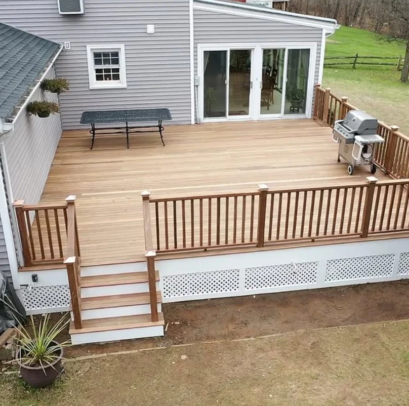 luxury horizontal deck railing boosting curb appeal