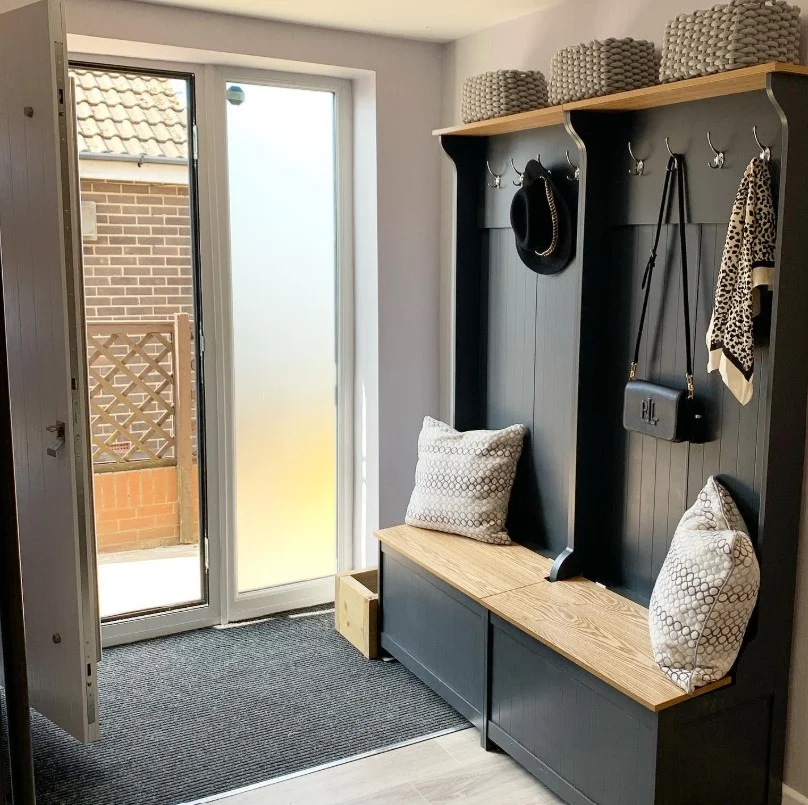 inside porch with coat stand space saving design