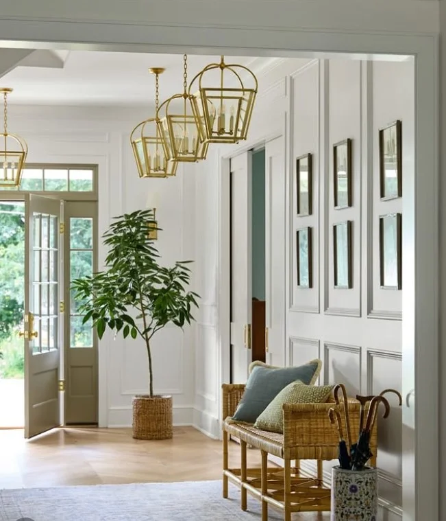 colorful accents inside porch entrance bright look