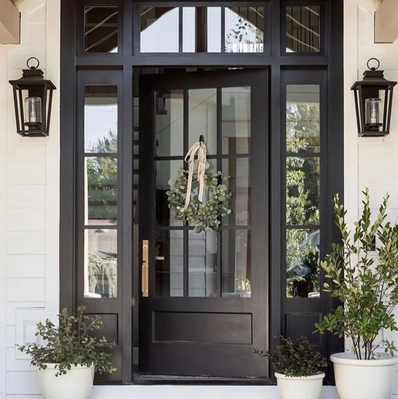glass front door modern exterior entrance design