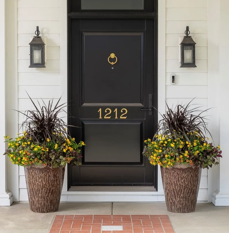 matte black modern front door entrance exterior design