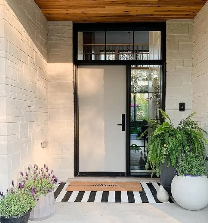 minimalist modern front entrance exterior decor