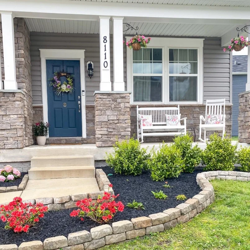 large modern house numbers beside front entrance