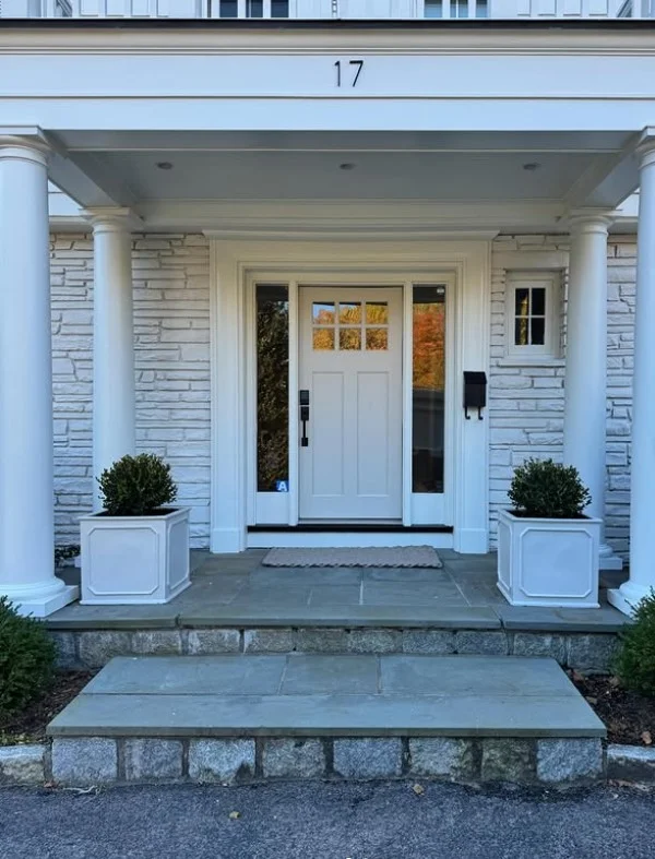 neutral exterior colors modern front door entrance