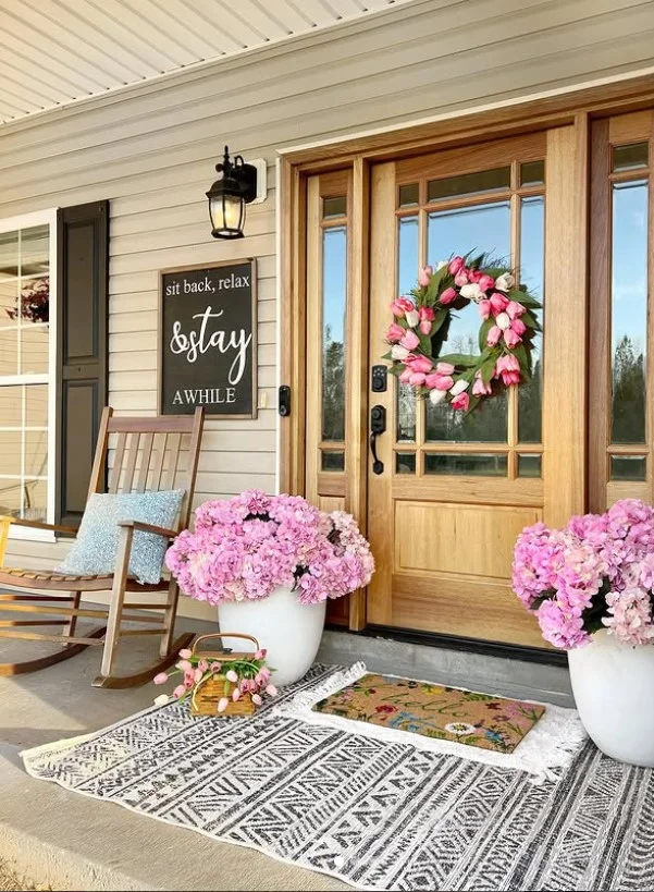 open front porch with comfortable seating area cozy design