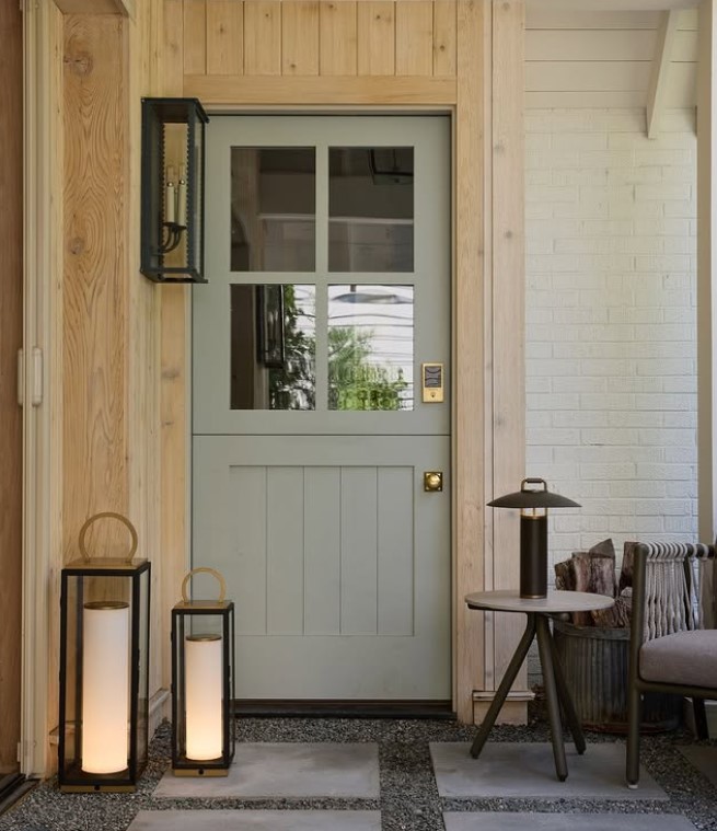 open front porch with small table functional decor