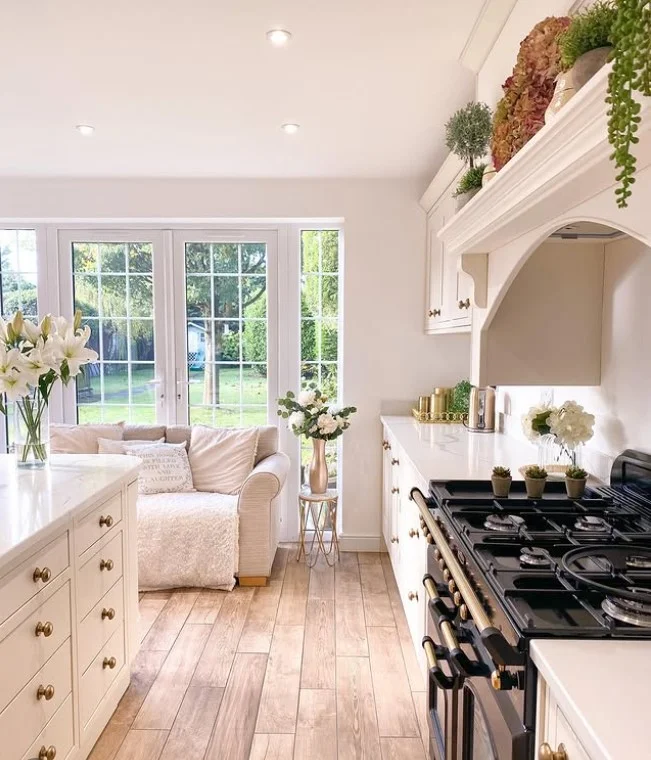 personalized family room addition with cozy decor details