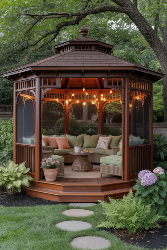 personalized screened gazebo backyard stylish outdoor decor