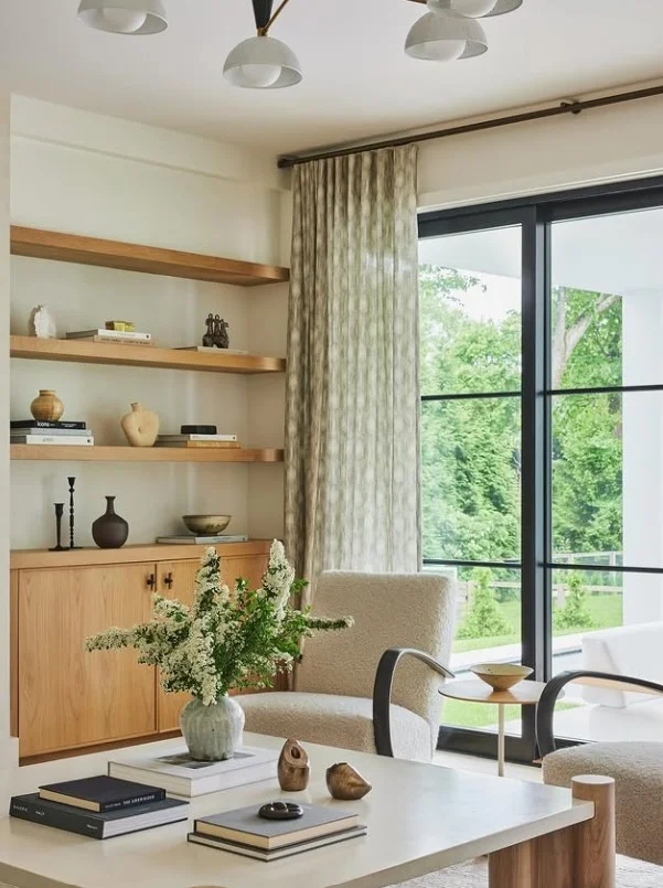 cozy reading corner inside family room addition