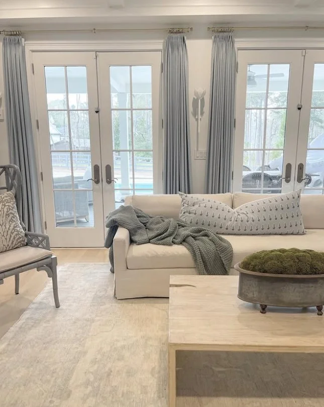 sliding glass doors connecting family room to backyard patio
