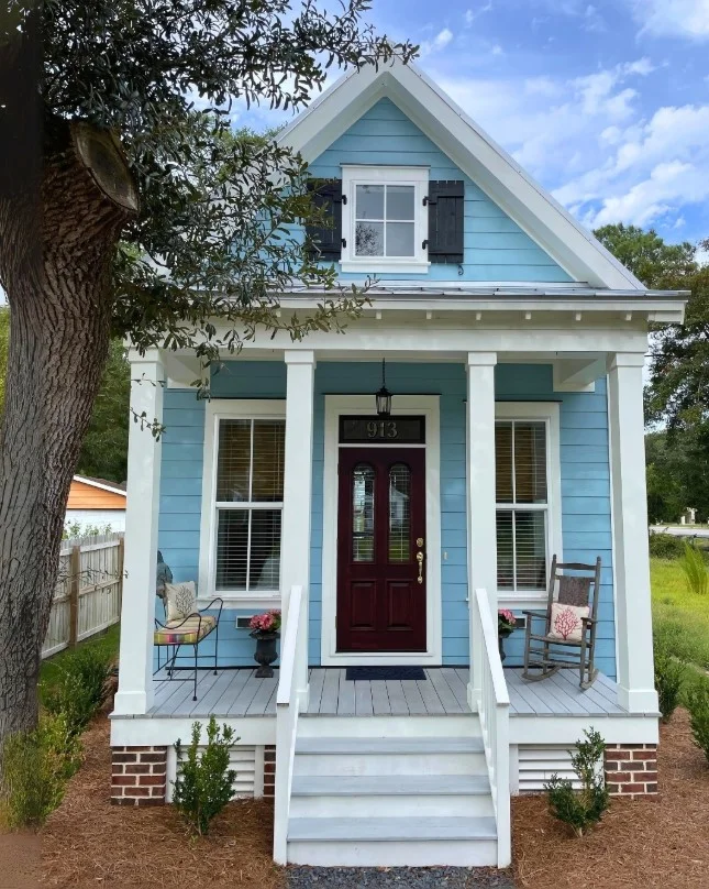 tiny front entryway makeover modern exterior