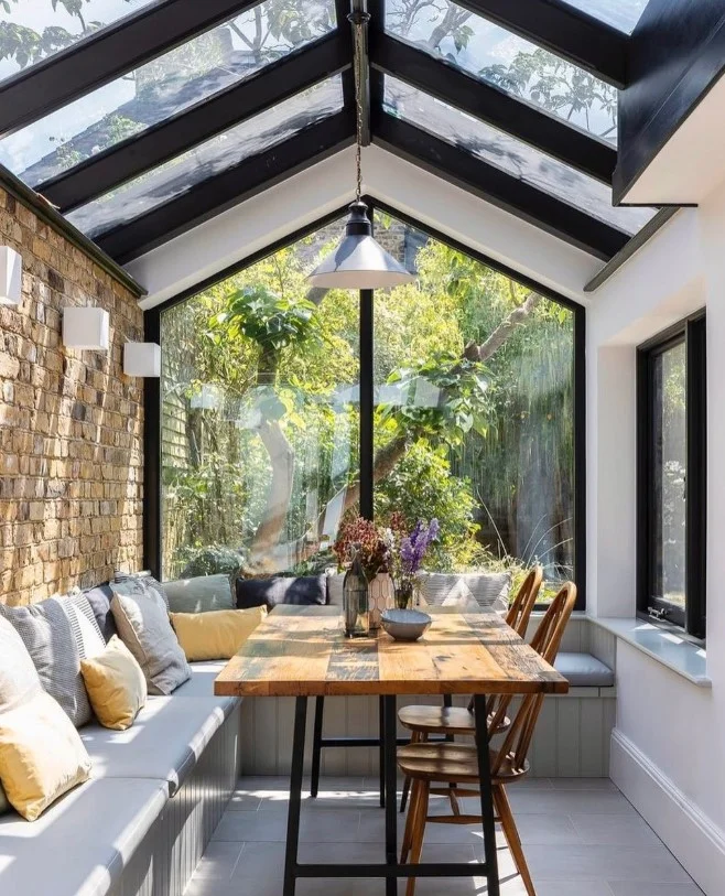 minimal small sunroom clean bright modern design
