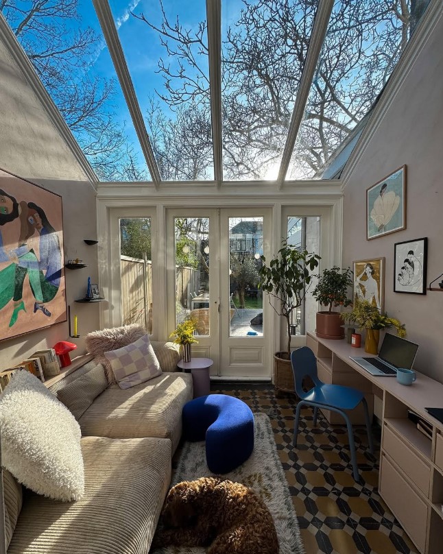 small sunroom with affordable wall art stylish decor