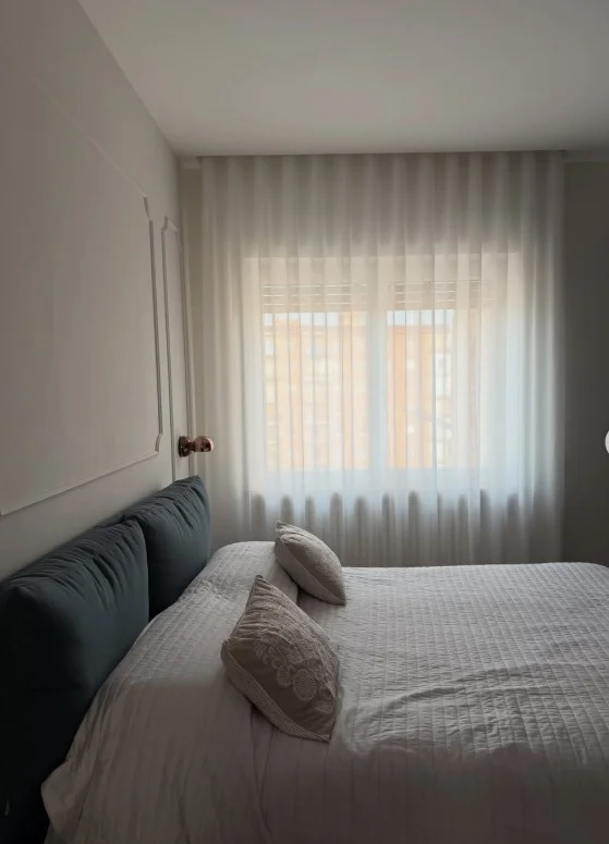 modern minimalist bedroom curtains with clean simple design