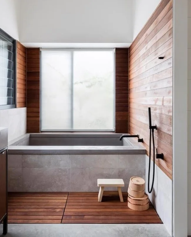 small japandi bathroom layout for bloxburg house