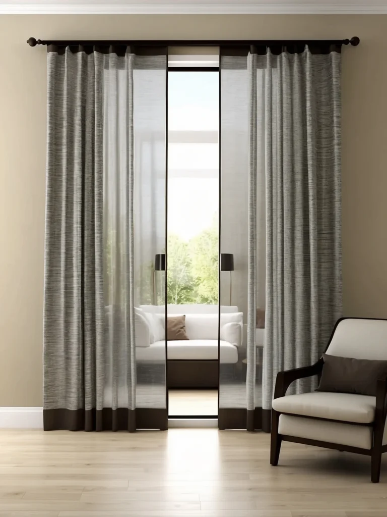 custom sliding glass door drapery with luxury styling
