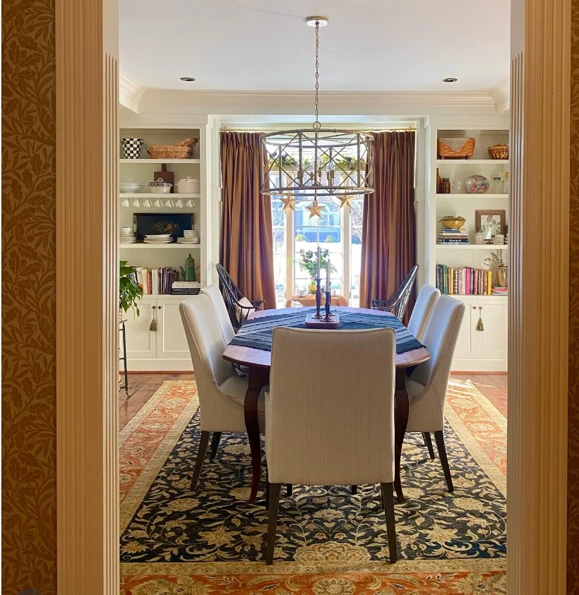 luxury velvet dining room curtains with elegant interior design